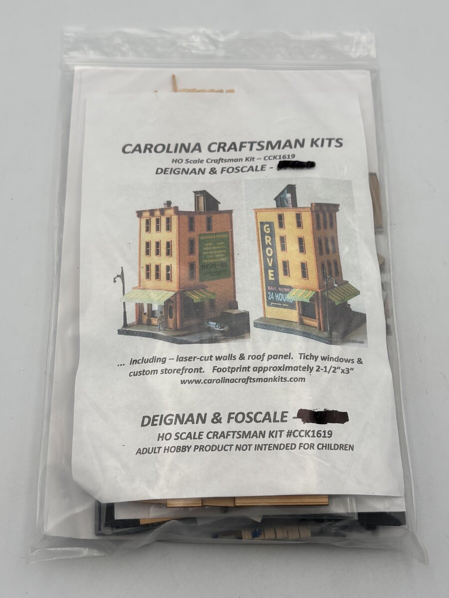 Carolina Craftsman CCK1619 HO Scale Deignan & Foscale Build Kit