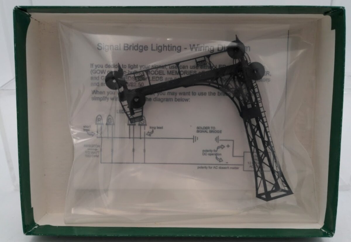 Model Memories 2SBA2 S Scale NYC Cantilever Signal Bridge Double Track