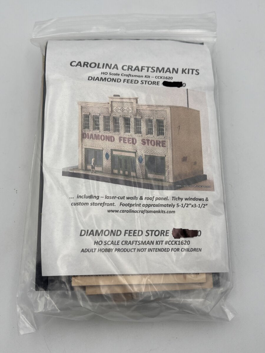 Carolina Craftsman CCK1620 HO Scale Diamond Feed Store Build Kit