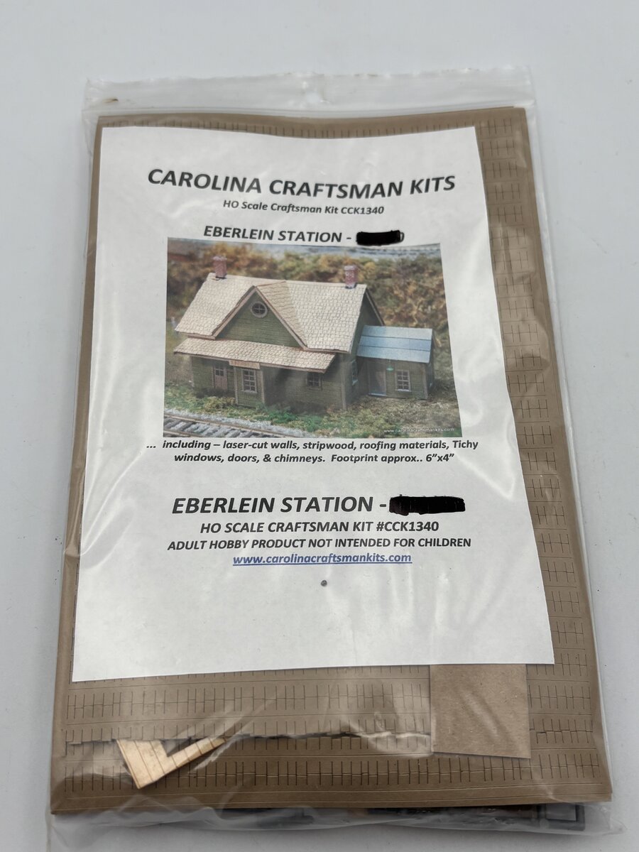 Carolina Craftsman CCK1340 HO Scale Eberlein Station Build Kit