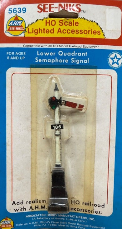 AHM 5639 HO Scale See-Niks Lower Quadrant Semaphore Signal