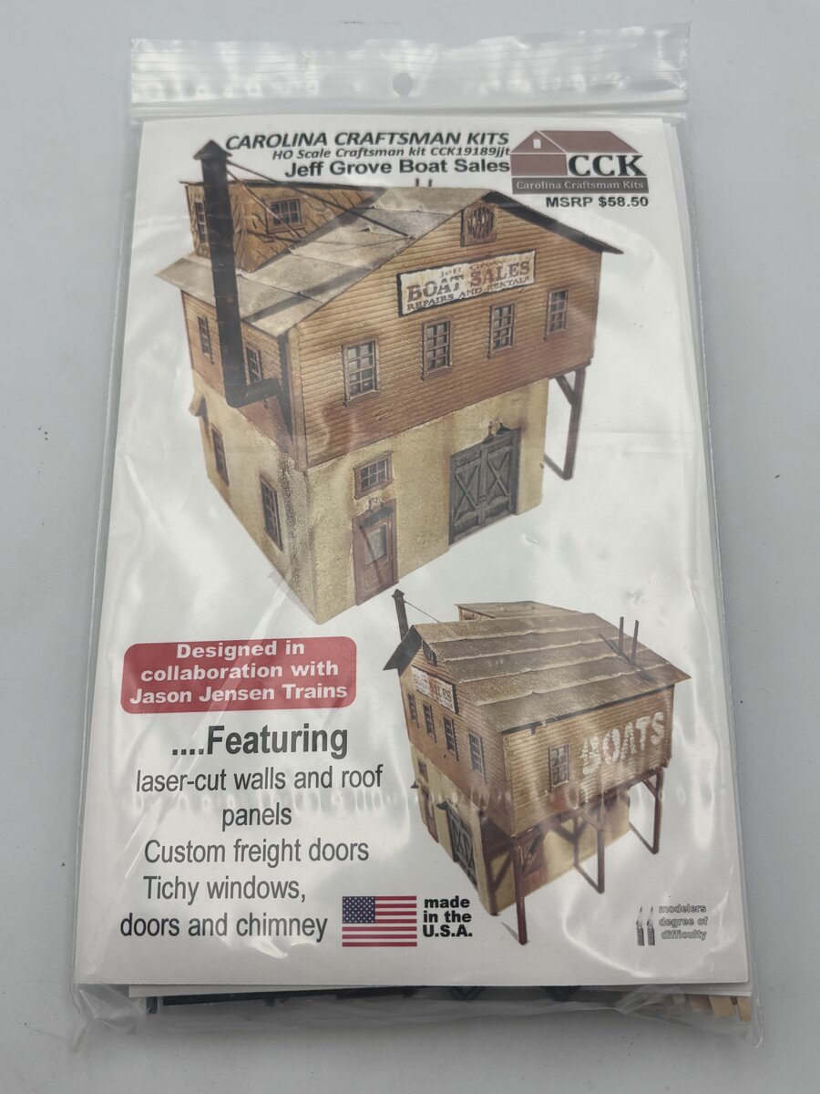 Carolina Craftsman CCK19189JJT HO Scale Jeff Grove Boat Sales Build Kit
