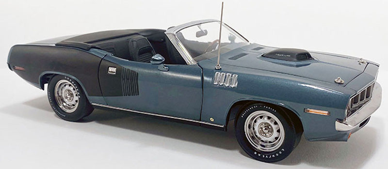 Acme A1806130 1:18 Winchester Gray 1971 Plymouth HEMI Cuda Convertible Car