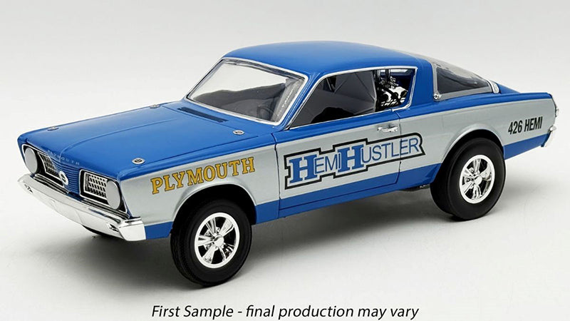Acme A1806138 1:18 Hemi Hustler 1966 Plymouth Barracuda Car Diecast Model
