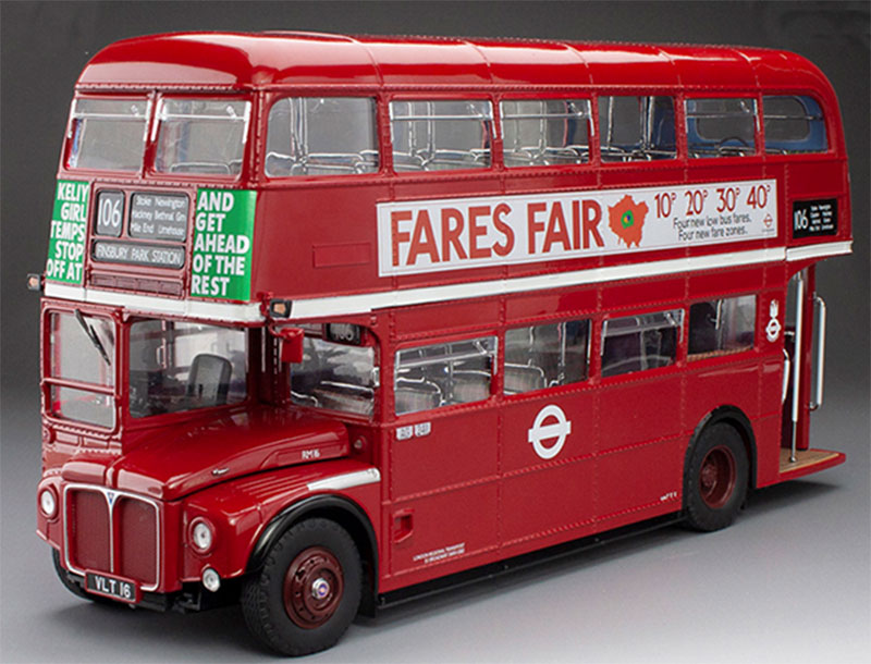 Sun Star SS-2944 1:24 Red RM16-VLT 16 Routemaster Bus Diecast Model