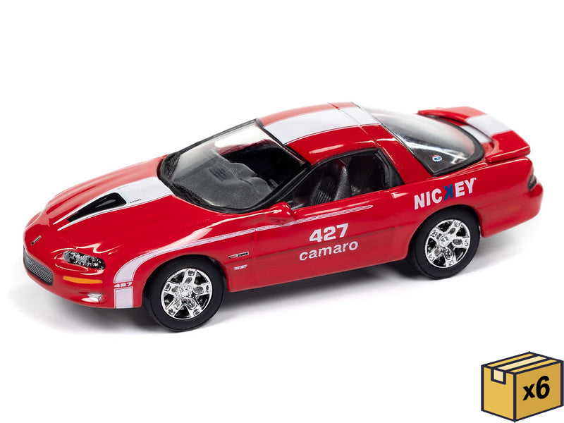 Johnny Lightning JLSP382-A-CASE 1:64 Red Nickey '02 Chevy Camaro ZL1 (Pack of 6)