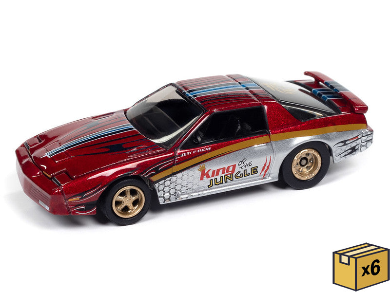 Johnny Lightning JLSP385-A-CASE 1:64 Red King of the Jungle '87 Pontiac Trans Am