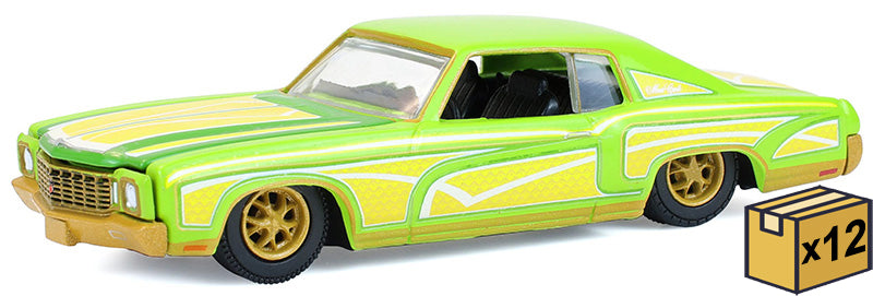 Greenlight Collectibles 2020002-CASE-12 1:64 Lime Green 1963 Chevy Impala