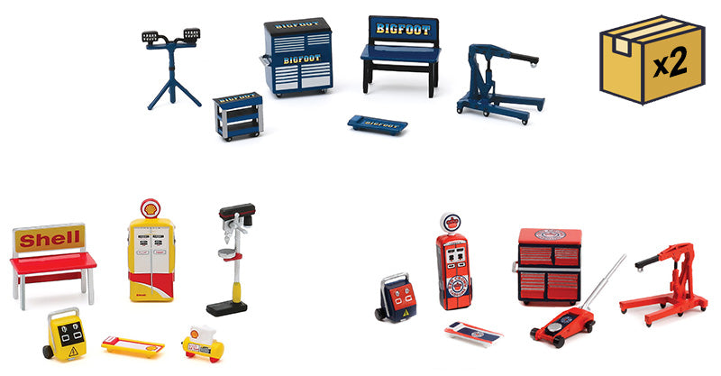 Greenlight Collectibles 16215-CASE 1:64 Greatest Hits Auto Body Shop Tool Access