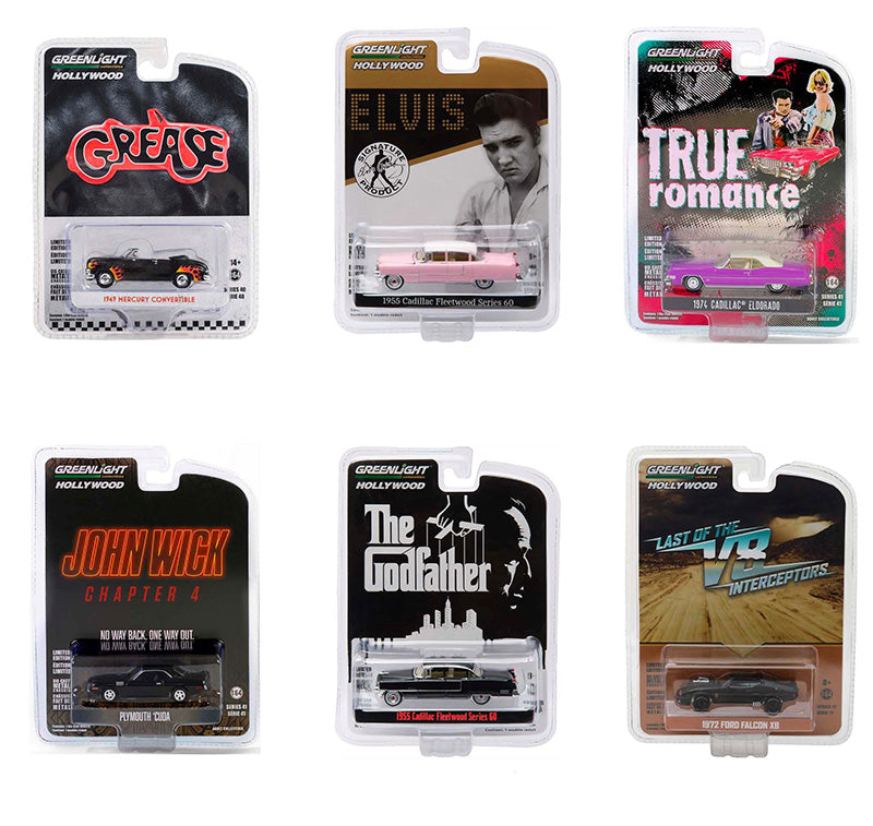 Greenlight Collectibles 44717-CASE 1:64 Hollywood Greatest Hits 2 (Set of 6)