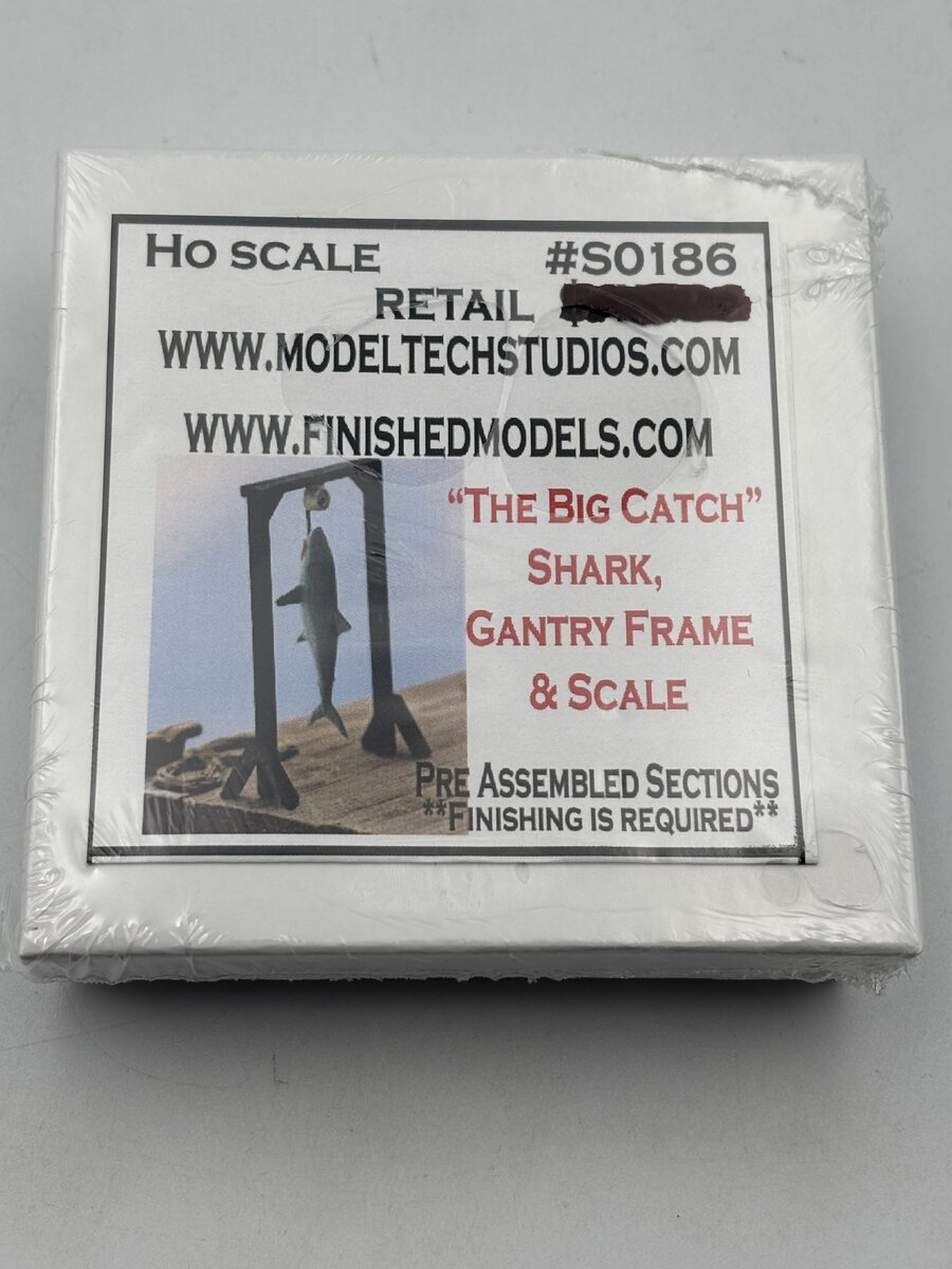 Model Tech Studios S0186 HO Scale "The Big Catch" Shark, Gantry Frame & Scale