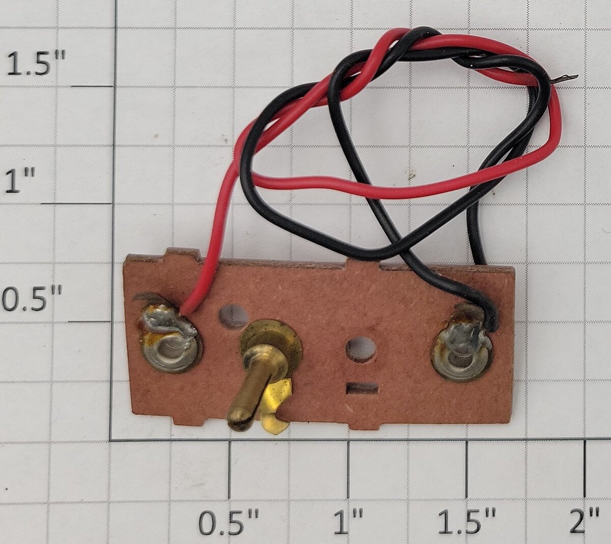 Lionel 711-129 O22 Red Switch Terminal Plate with Wires