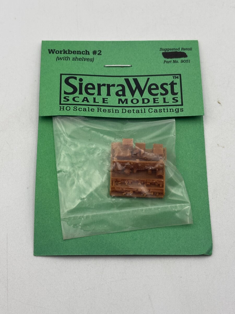 Sierra West 9051 HO Scale Workbench #2 (With Shelves)