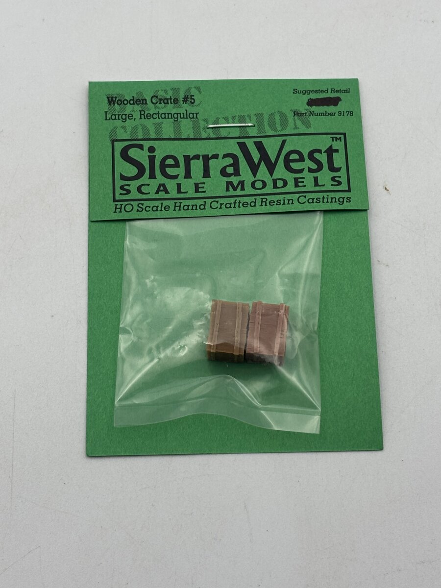 Sierra West 9178 HO Scale Wooden Crate #5 Large, Rectangular