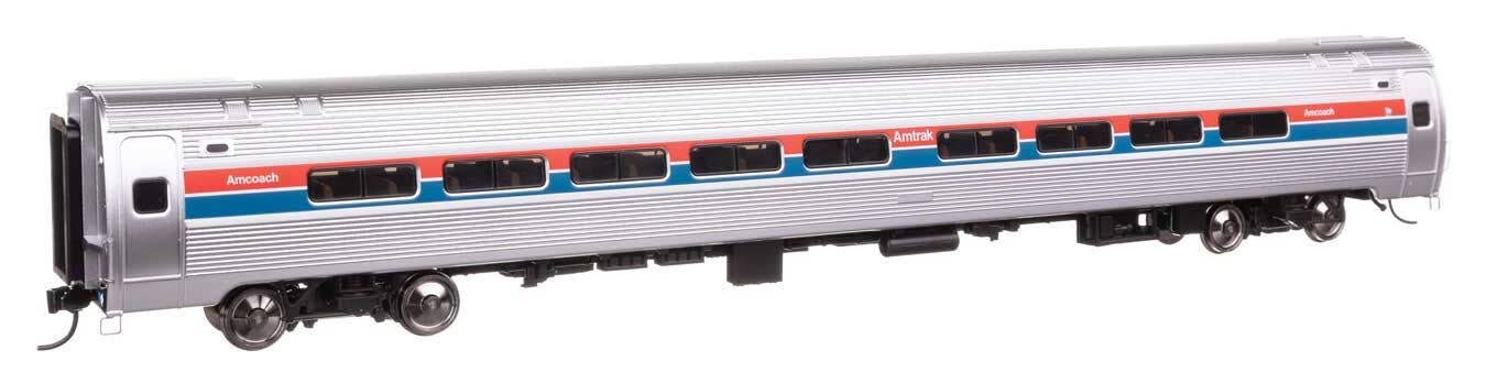 Walthers 920-12210 HO AMTK Phase II Lighted 85' Amfleet I 84-Seat Coach RTR