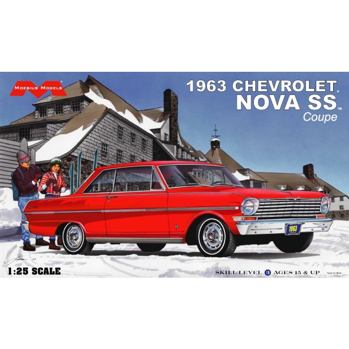 Moebius Models 2319 1:25 1963 Chevrolet Nova SS Coupe Plastic Model Kit