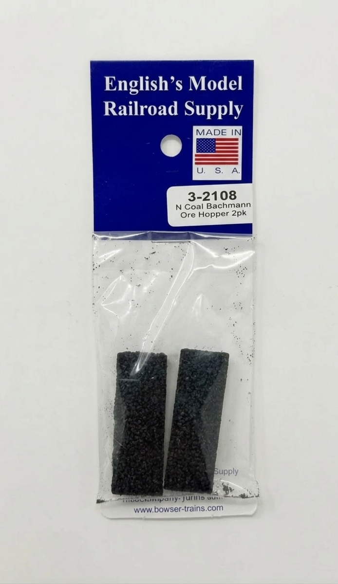 English's Model Railroad Supply 2108 N Bachmann Hopper Coal Load (Pack of 2)