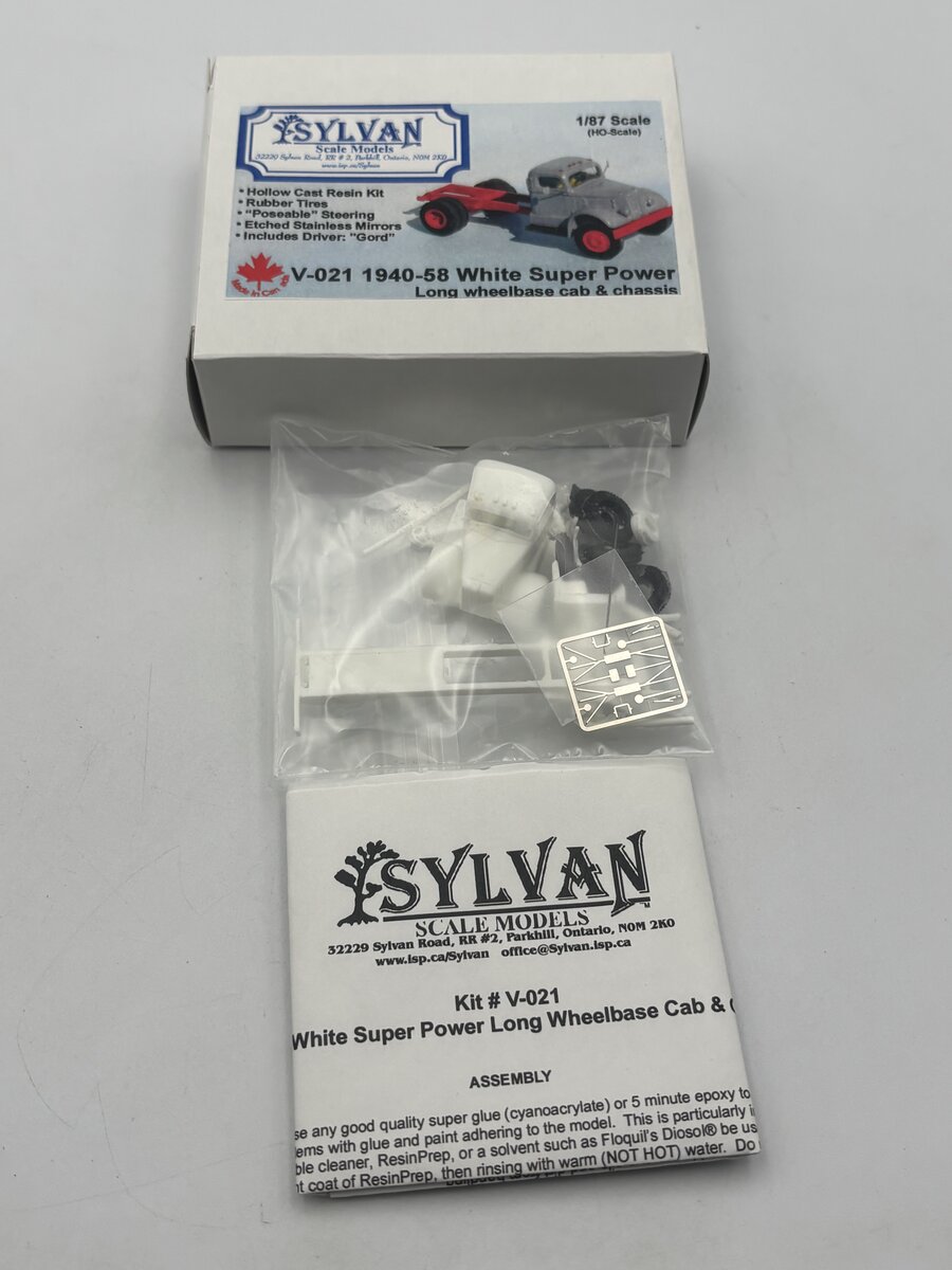 Sylvan Scale Models V-021 HO Scale 1940-58 White Super Power