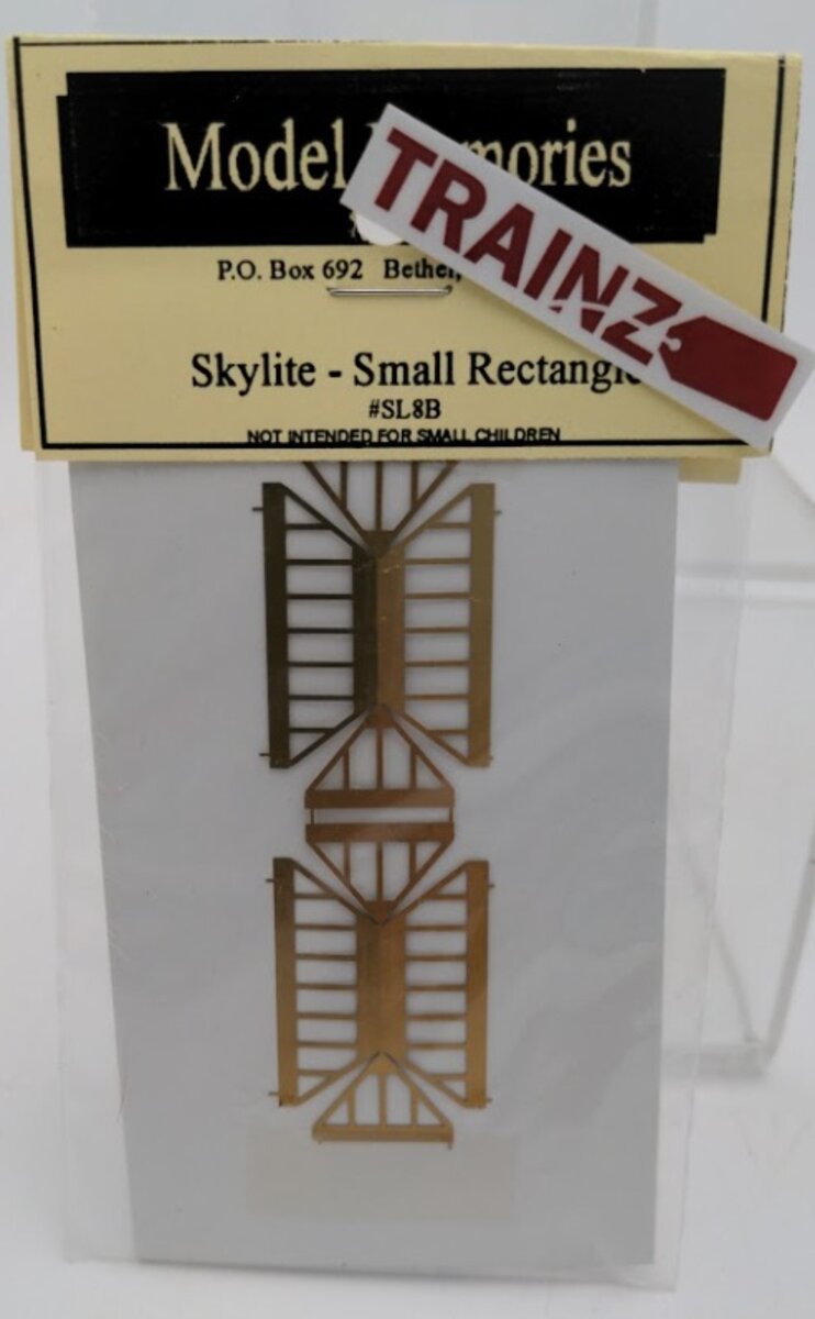 Model Memories SL8B HO Scale Skylite Small Rectangle Brass Photoetched