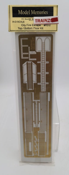 Model Memories FE12 HO Scale City Fire Escape Top/Bottom Floor Kit