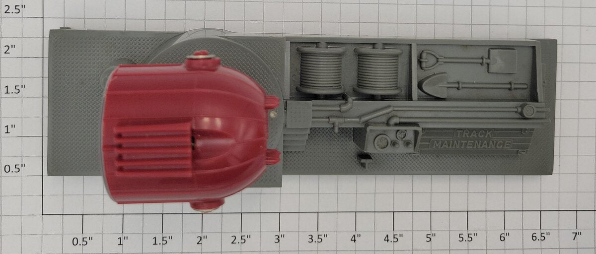 Lionel 6812-5 Gray Track Maintenance Platform w/ Maroon Searchlight Assembly