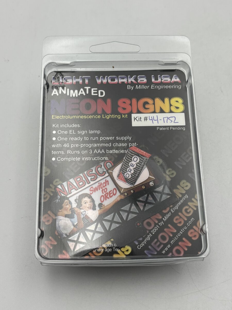 Miller Engineering 44-1752 HO/N Animated Nabisco Oreo Neon Sign