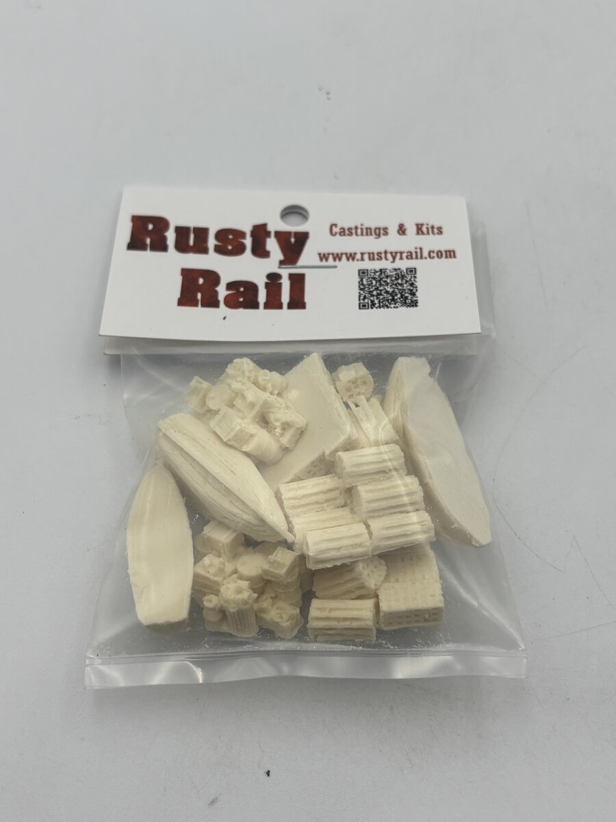 Rusty Rails HO Scale Boats & Loads Castings Resin Kit