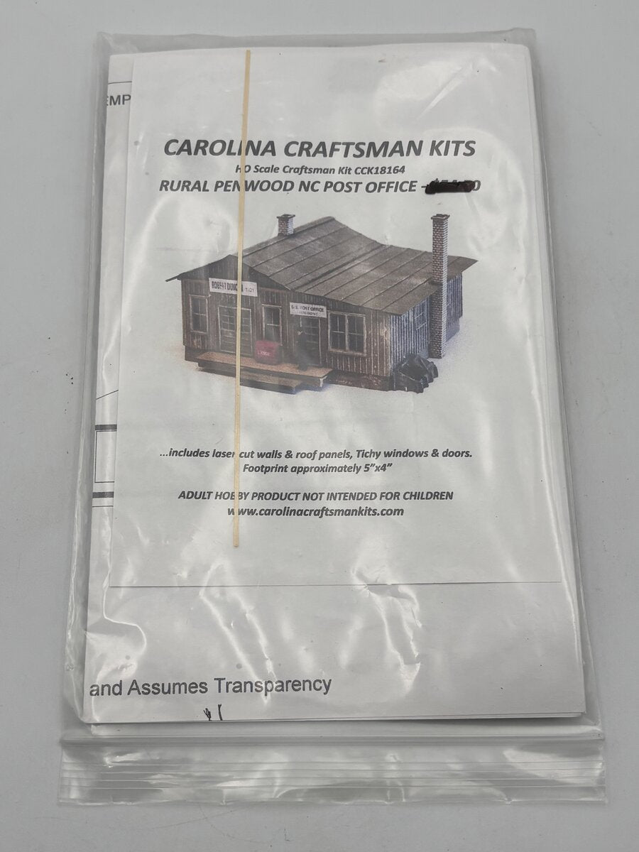 Carolina Craftsman CCK18164 HO Scale Rural Penwood NC Post Office Build Kit