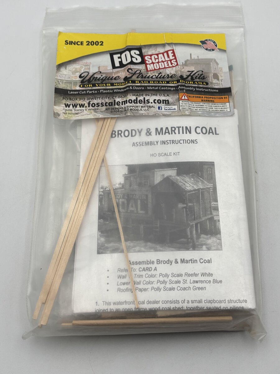 FOS Scale Limited HO Scale Brody & Martin Coal Build Kit
