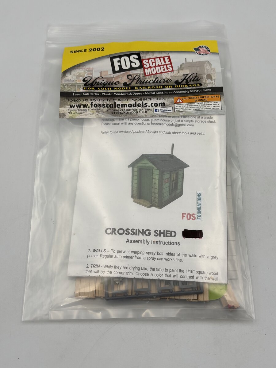 FOS Scale Limited HO Scale Crossing Shed Build Kit
