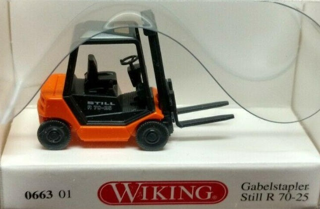 Wiking 066301 HO Scale Black & Orange Still R 70-25 Forklift