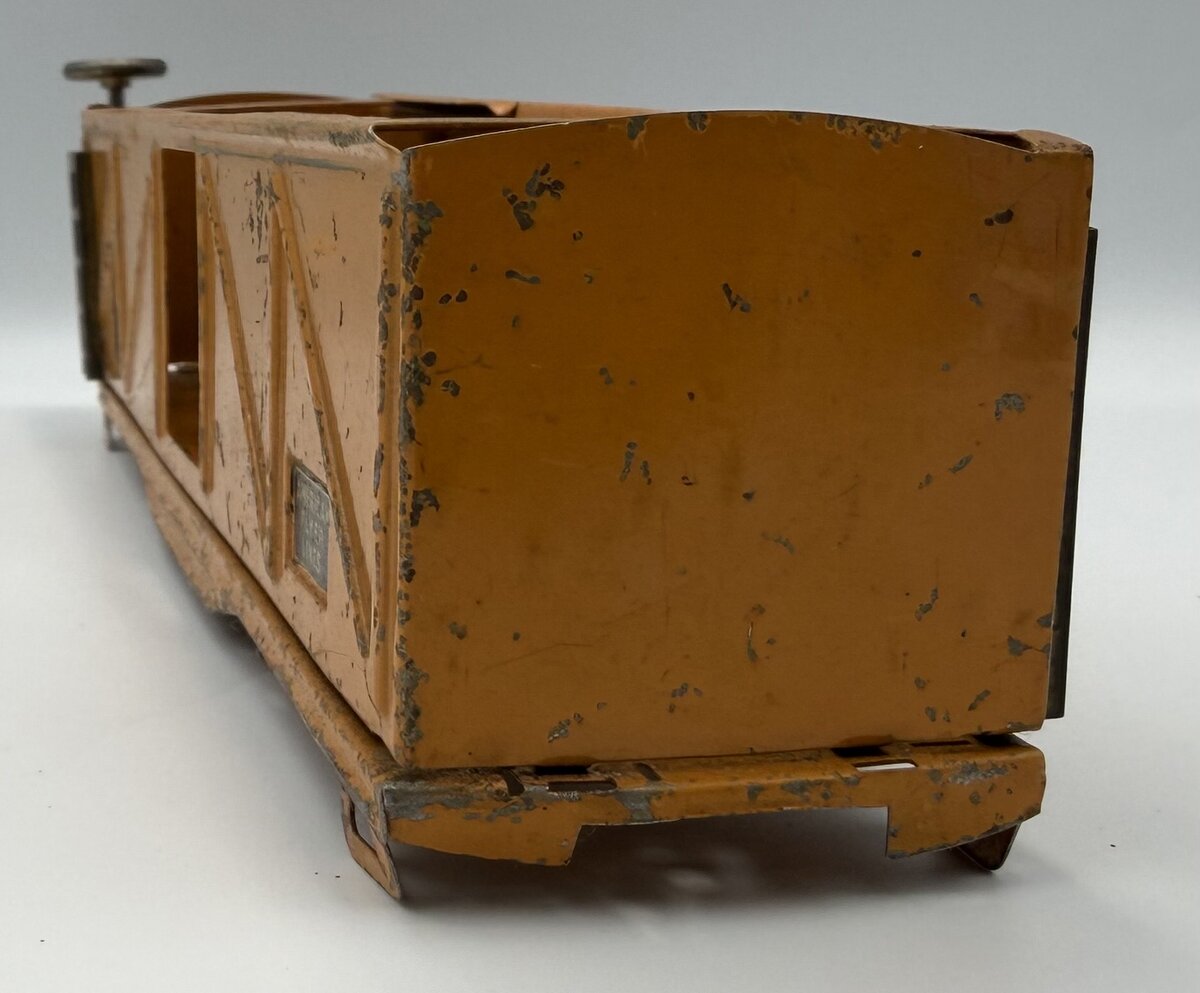 American Flyer 408-1 O Gauge Orange Tinplate Box Car Shell with Frame