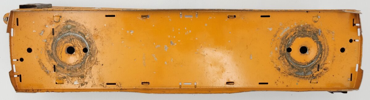 American Flyer 408-1 O Gauge Orange Tinplate Box Car Shell with Frame