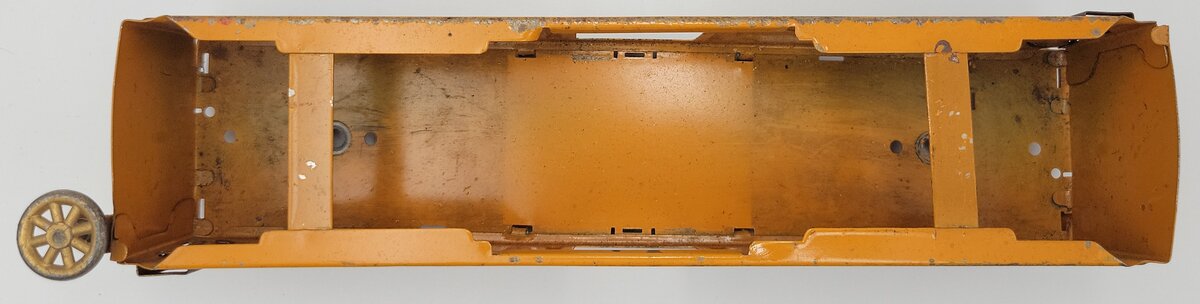 American Flyer 408-1 O Gauge Orange Tinplate Box Car Shell with Frame