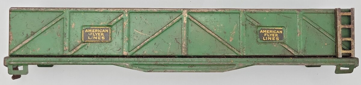 American Flyer 3207 O Gauge Dark Green Tinplate Gondola Shell and Frame