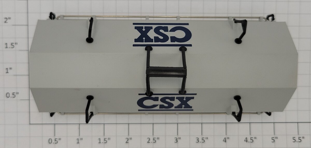 Lionel 16342-25 O Gauge Gray CSX Gondola Coil Cover with Black Lift Handles