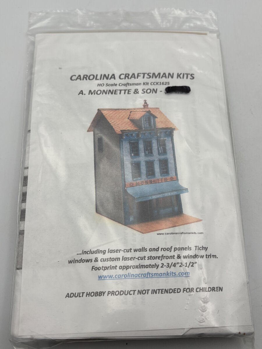 Carolina Craftsman CCK1625 HO Scale A. Monnette & Son Build Kit