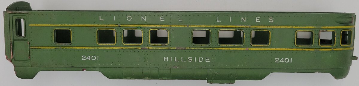 Lionel 2401-3 Postwar Hillside Observation Car Shell with Damage #2401