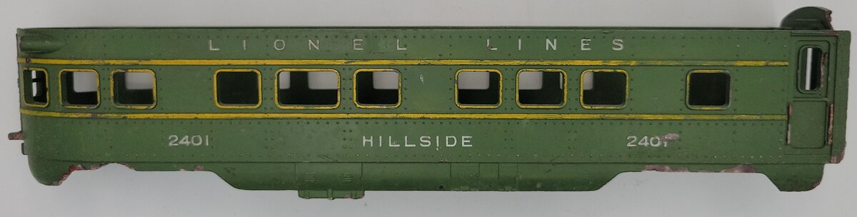 Lionel 2401-3 Postwar Hillside Observation Car Shell with Damage #2401