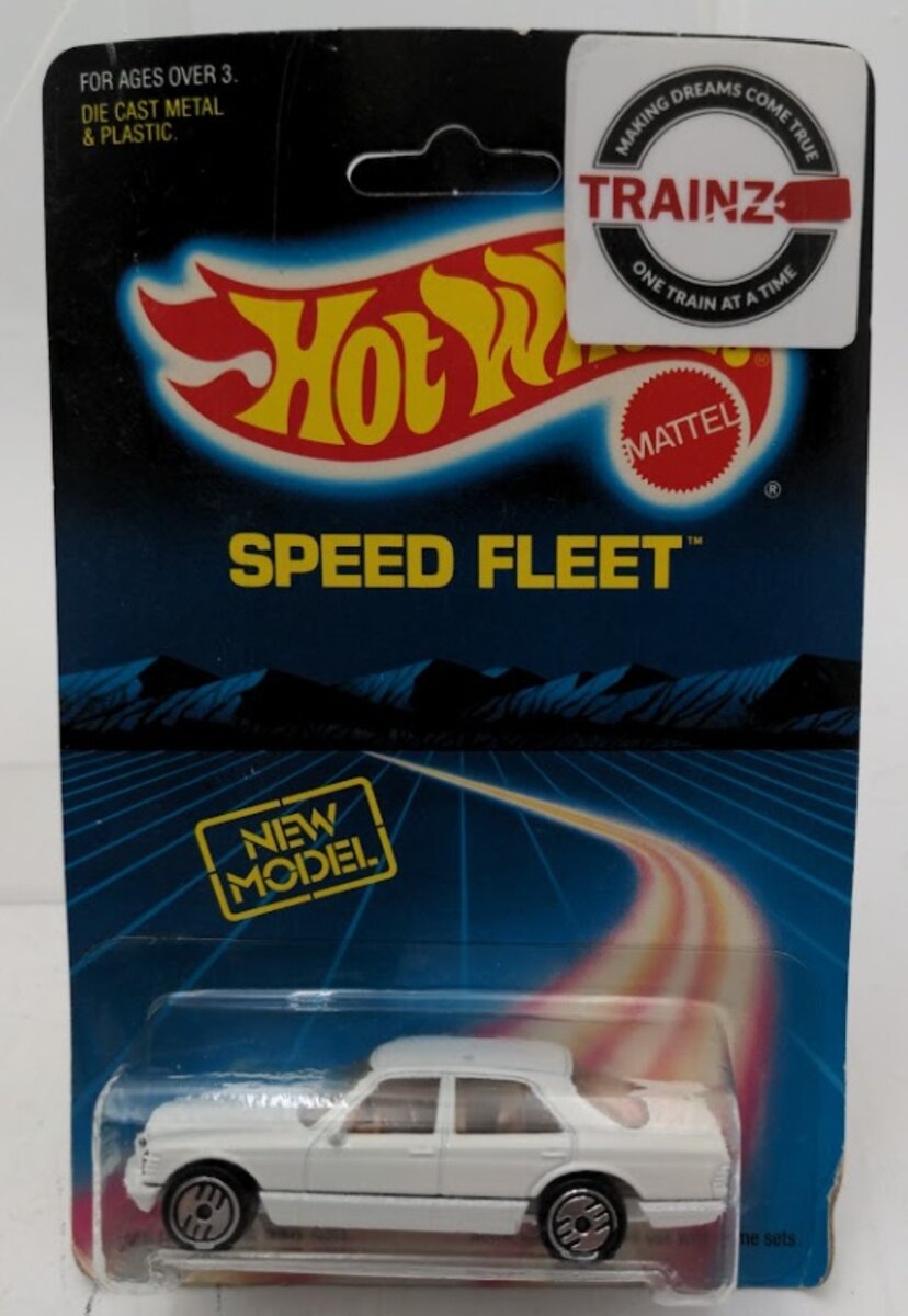Mattel 4206 White Hot Wheels Speed Fleet Mercedes 380 Sel
