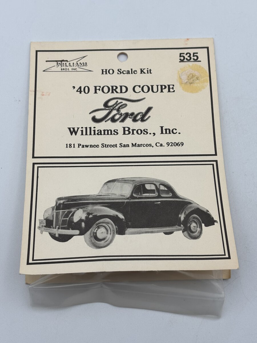 Williams Brothers 535 HO Scale '40 Ford Coupe Kit