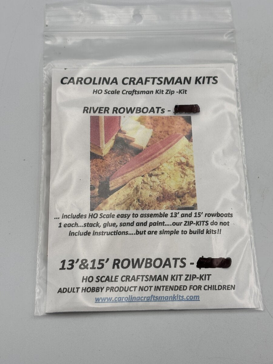 Carolina Craftsman HO Scale River Rowboats Build Kit