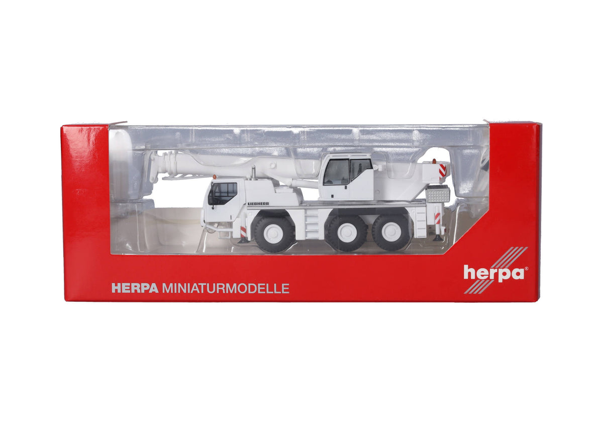 Herpa 319485 HO Assembled White Liebherr LTM 1045 Mobile Crane