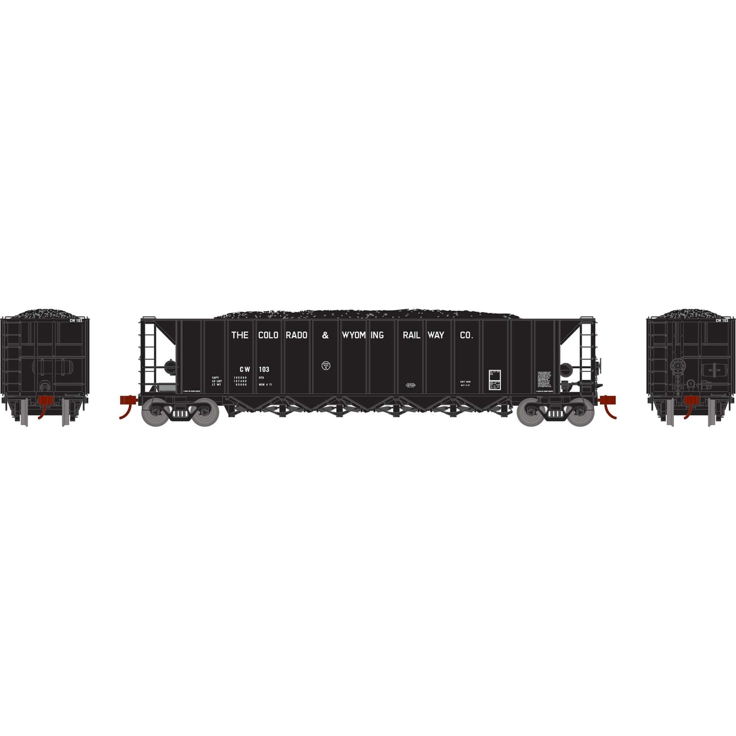 Athearn ATH-1011 HO CW Ortner 5-Bay Rapid Discharge Hopper #103