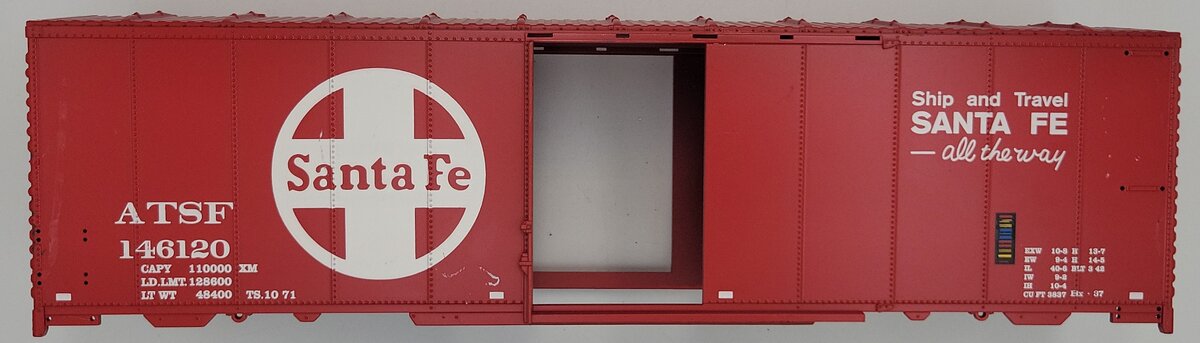 MTH 146120-2 ATSF Santa Fe Boxcar Shell without Doors