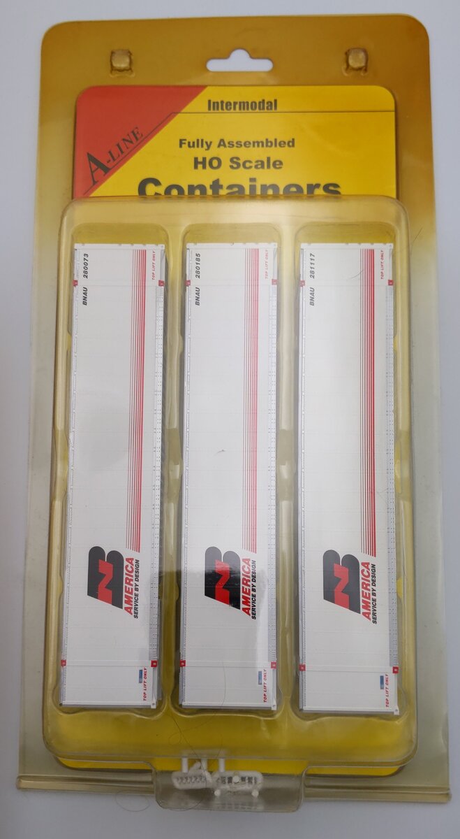 A-Line 30412-02 HO BN America Intermodal Containers Road#: 280073/250185/281117