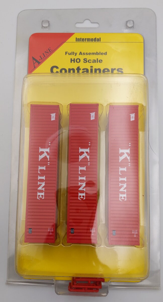 A-Line 30252-03 HO Scale 40' Corrugated Container - K-line (Pack of 3)