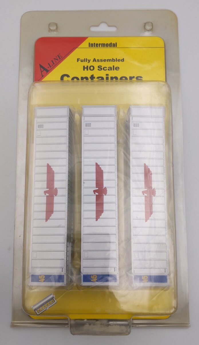A-Line 30351-02 HO 45' Rib Sided Container-American President Line (Pack of 3)