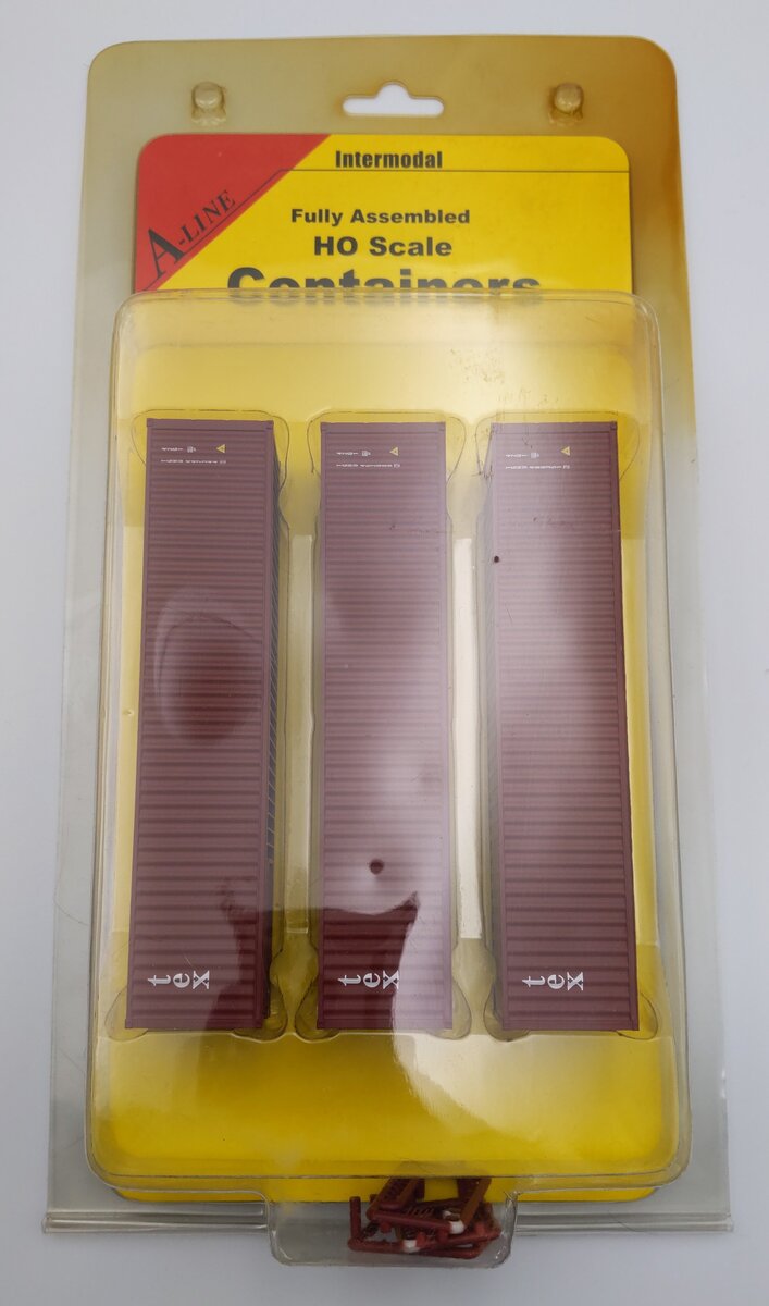 A-Line 30261-02 HO 40' Corrugated Container w/ Corr. Door - TEX (Pack of 3)