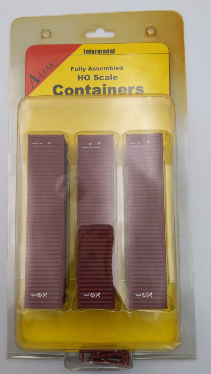 A-Line 30261-01 HO 40' Corrugated Container w/ Corr. Door - TEX (Pack of 3)